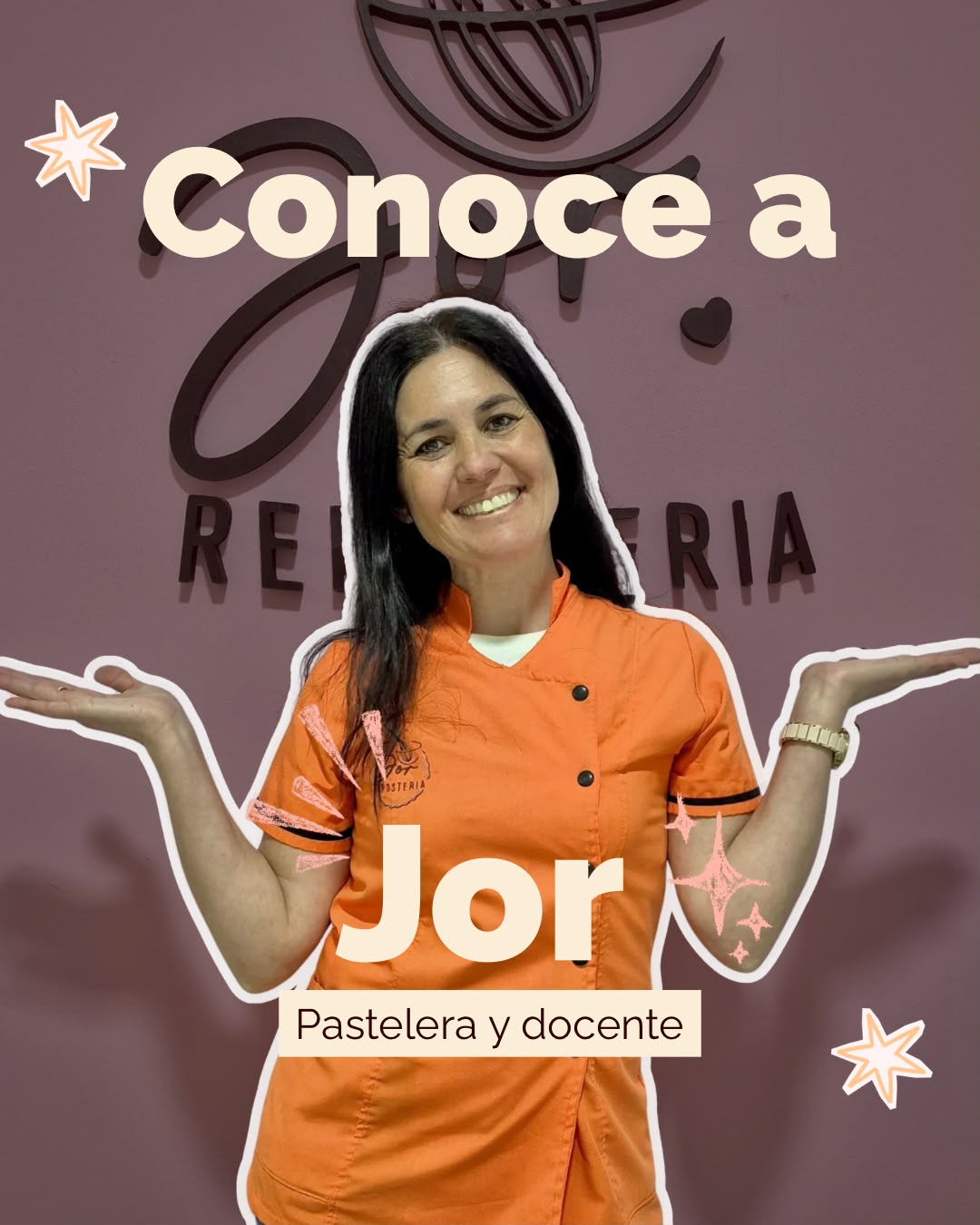Jor Roldán, pastelera y docente, en su presentación.